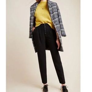 Anthropologie Sasha Button-Fly Tapered Trousers